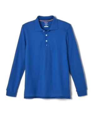 French Toast Little Boys Long Sleeve Pique Polo Shirt
