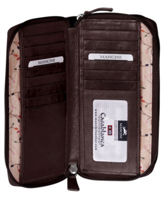 Casablanca Collection RFID Secure Double Zipper Wallet