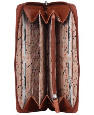 Casablanca Collection RFID Secure Zippered Clutch Wallet