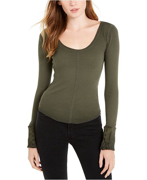 Free People Dark Side Thermal Top Reviews Tops Women