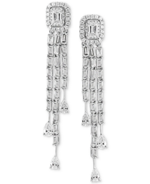 image of Effy Hematian Diamond Dangle Drop Earrings (2-1/10 ct. t.w.) in 18k White Gold