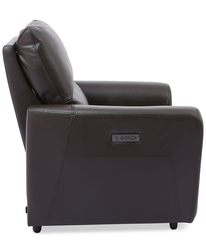 Furniture Danvors Leather Power Recliner Macy's