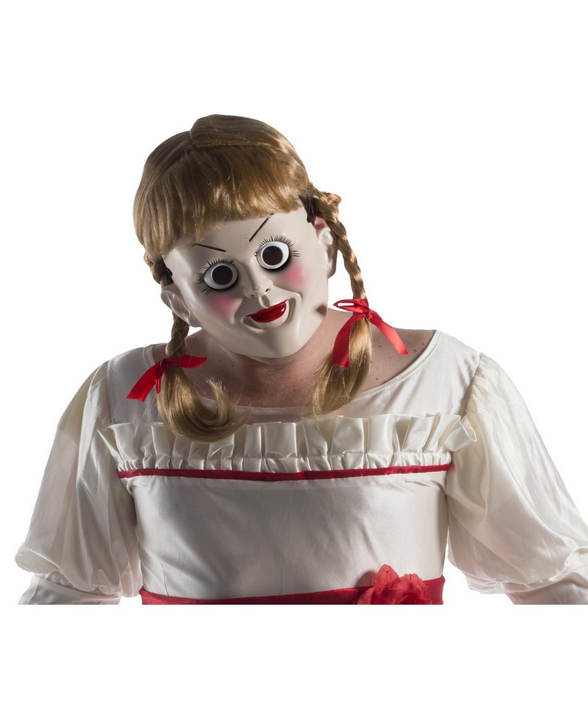 BuySeason Women's Annabelle- Creation Annabelle Mask With Wig - White