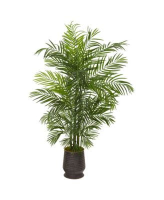 Nearly Natural - 65" Areca Artificial Palm Tree in Decorative Planter UV Resistant Indoor/Outdoor