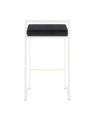 Fuji White Counter Stool, Set of 2