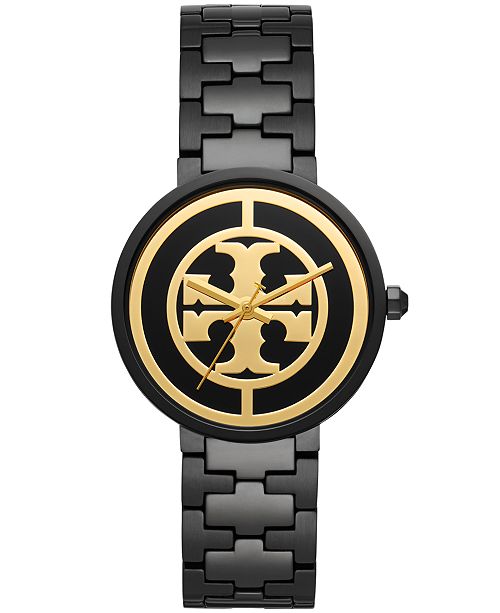 Tory Burch Women S Reva Black Tone Stainless Steel Bracelet Watch