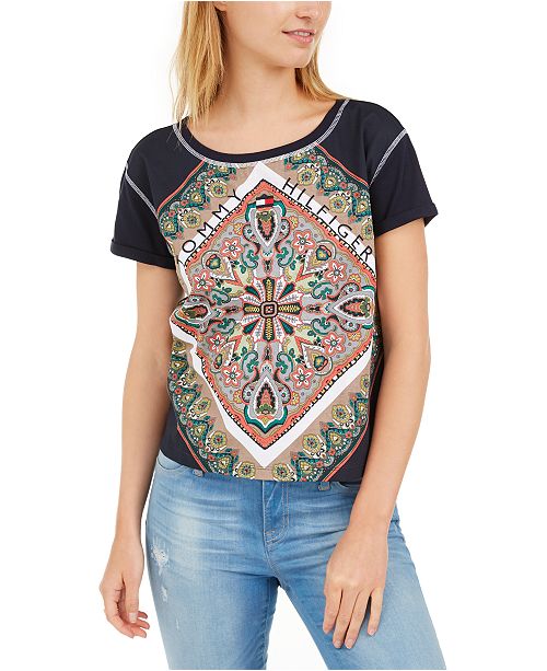 Tommy Hilfiger Cotton Bandana T Shirt Created For Macy S