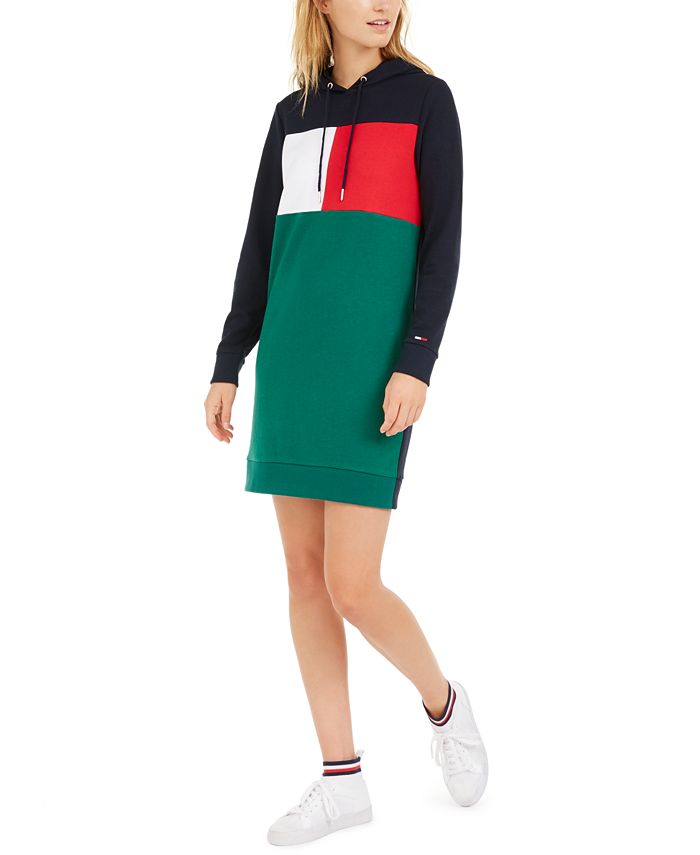 Berri Uheldig alligevel Tommy Hilfiger Logo Sweatshirt Hoodie Dress & Reviews - Dresses - Women -  Macy's