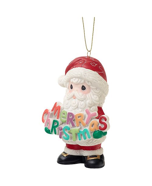 Ne Qwa Precious Moments 191020 Merry Christmas To All 11th Annual Santa With Merry Christmas Bisque Porcelain Christmas Ornament Reviews Holiday Shop Home Macy S