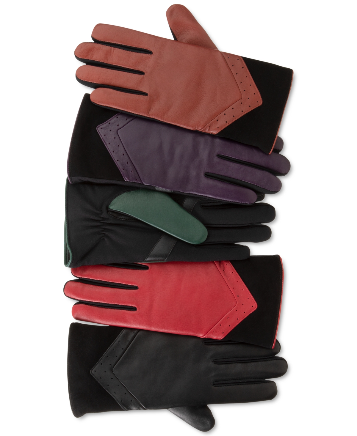 Isotoner Signature Fleece Lined Sleekheat Leather Smartouch Gloves