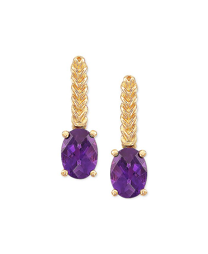 Macy's amethyst earrings cheap