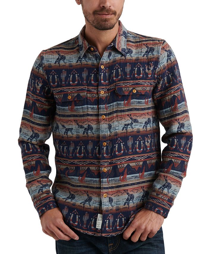 Lucky Brand Men's Western Print Shirt & Reviews - Casual Button-Down ...