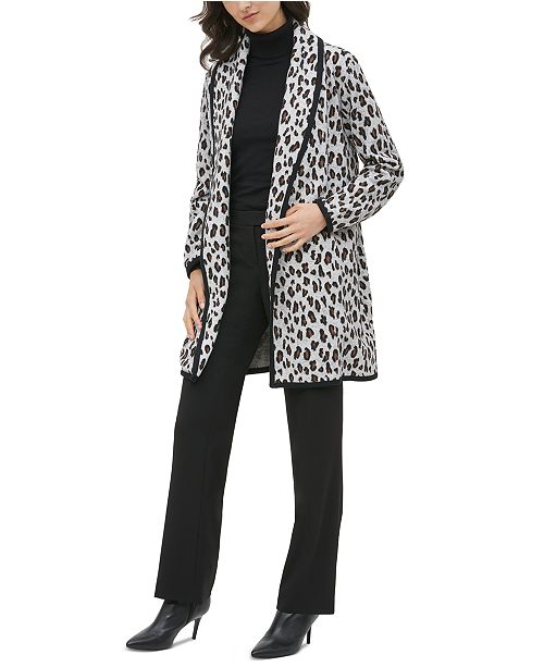 Calvin Klein Leopard Print Cardigan Jacket Reviews Women