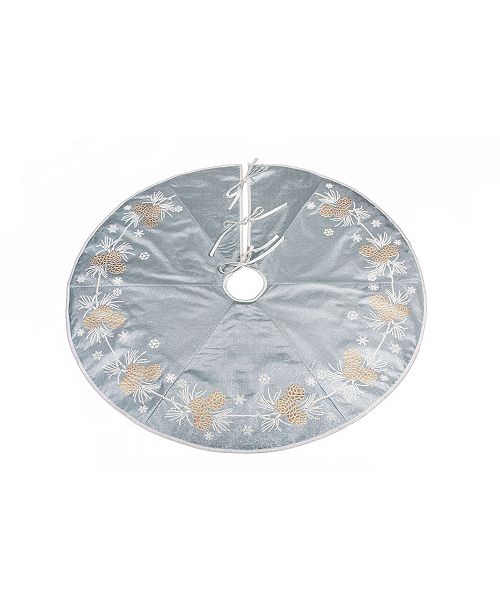 Manor Luxe Winter Pine Cone Christmas Tree Skirt 56 Round Reviews All Holiday Lane Home Macy S