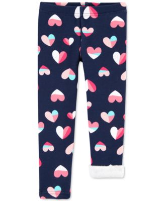 Carter's Toddler Girls Heart-Print Fleece Leggings Macy's