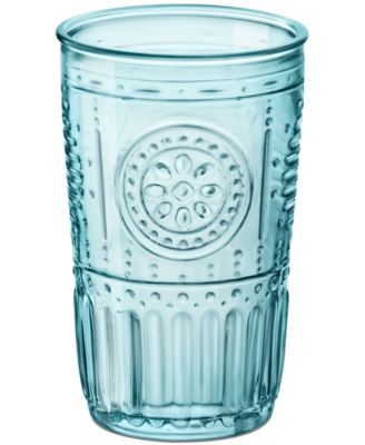 Light Blue Romantic Water Glasses, Set of 4