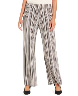 striped slim fit trousers