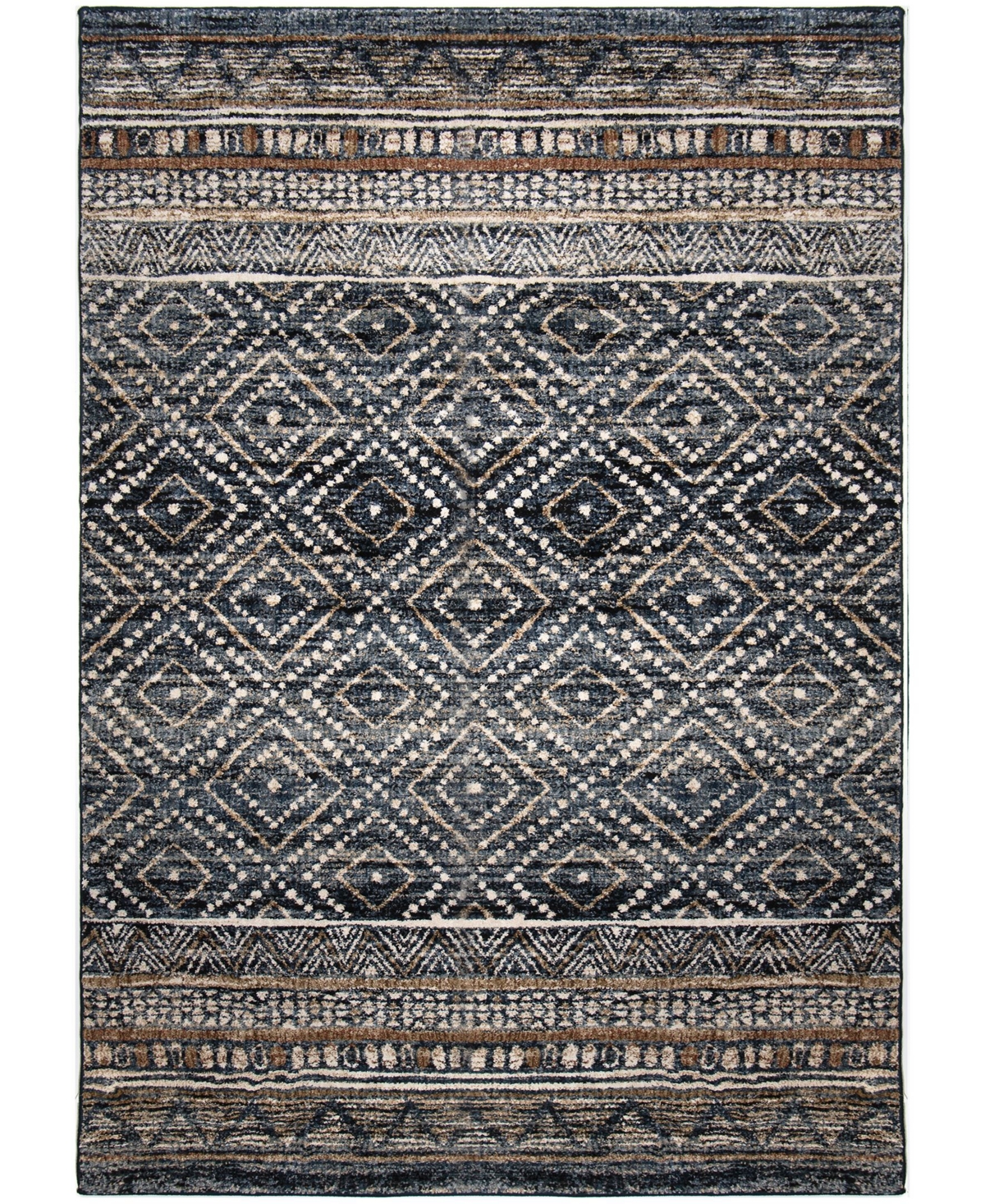 Orian Adagio Coastal Pier Indigo 6'5in x 9'6in Area Rug - Indigo