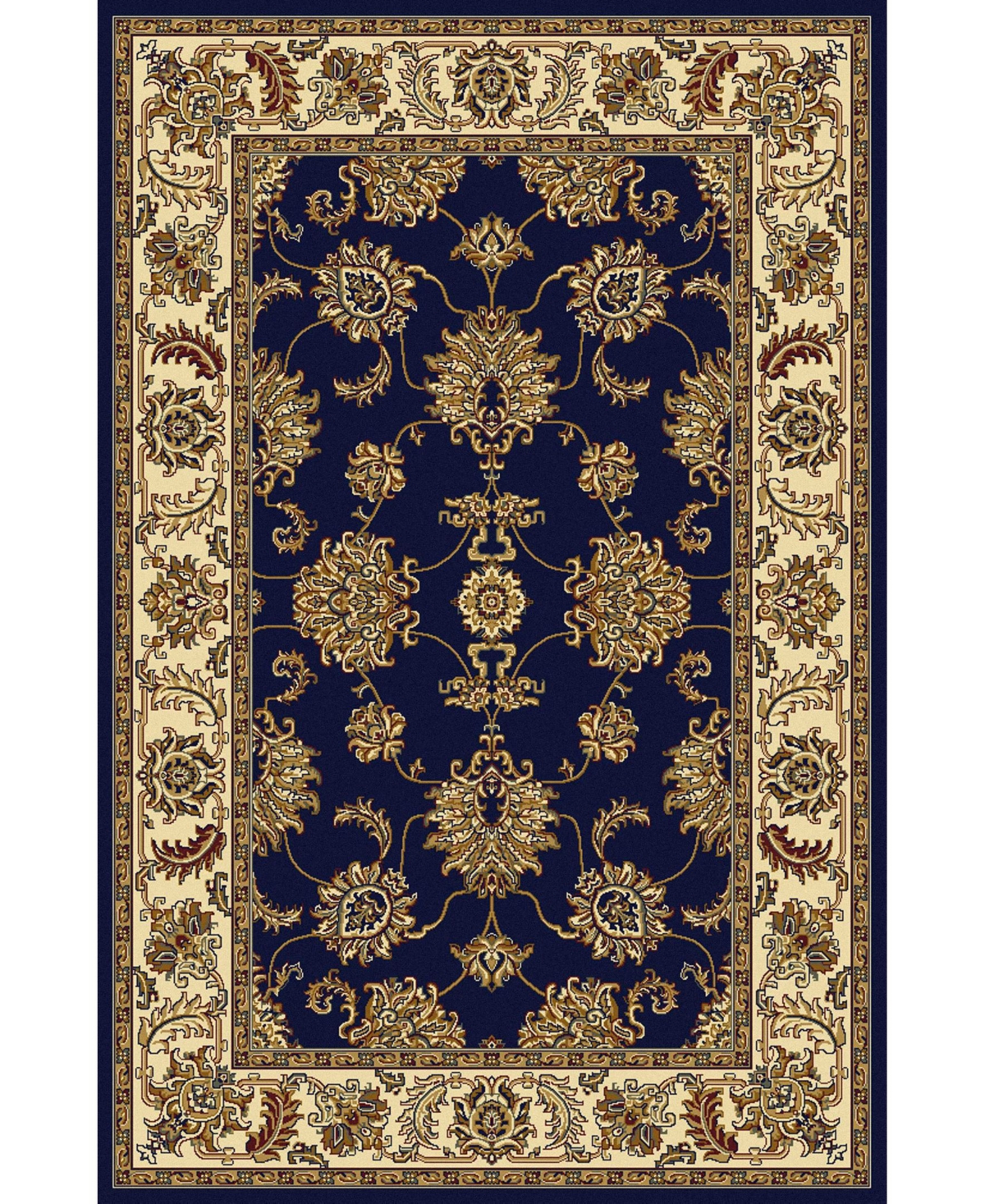 Closeout! Km Home 1330/1243/Navy Navelli Blue 7'9in x 11'6in Area Rug - Blue