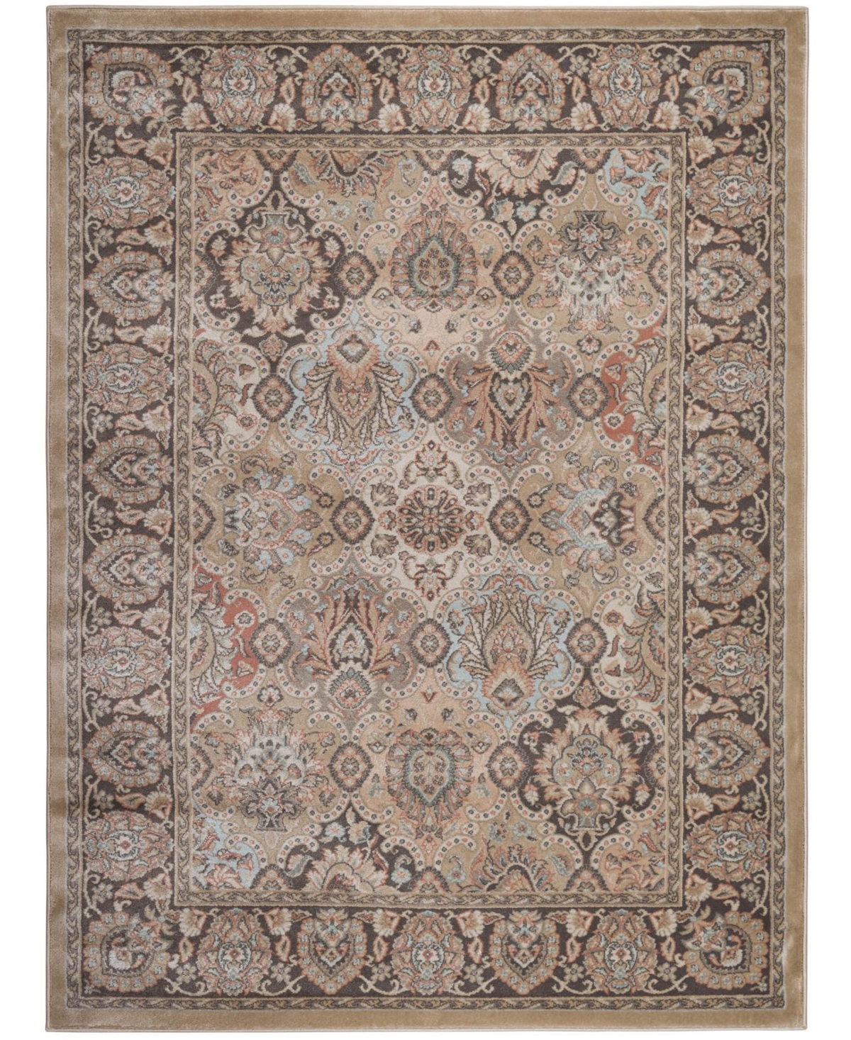 Closeout! Km Home 3802/0032/Beige Gerola Beige 7'10in x 10'6in Area Rug - Beige