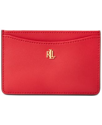 red leather card case