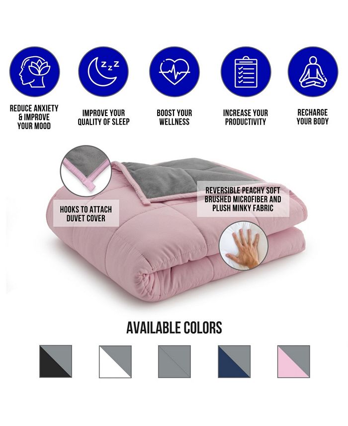 Ella Jayne 12lb Reversible AntiAnxiety Weighted Blanket Macy's