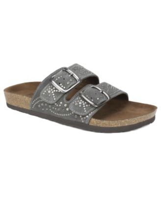 white mountain silver sandals