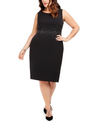 macy's black sheath dress
