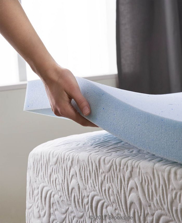 Brookside 2.5" Gel Infused Memory Foam Mattress Topper, Twin Macy's