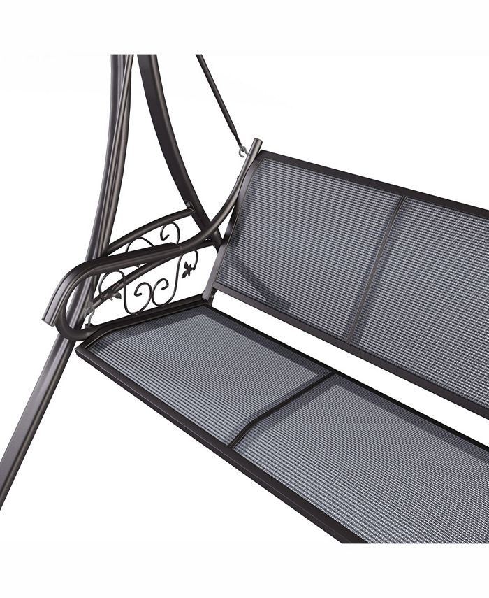 CorLiving Distribution Nantucket Patio Swing with Arched Canopy Macy's