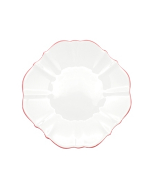 Twig New York Amelie Roseate Rim 8.5" Salad Plate In White With Roseate Rim