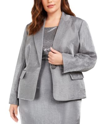 plus size metallic blazer