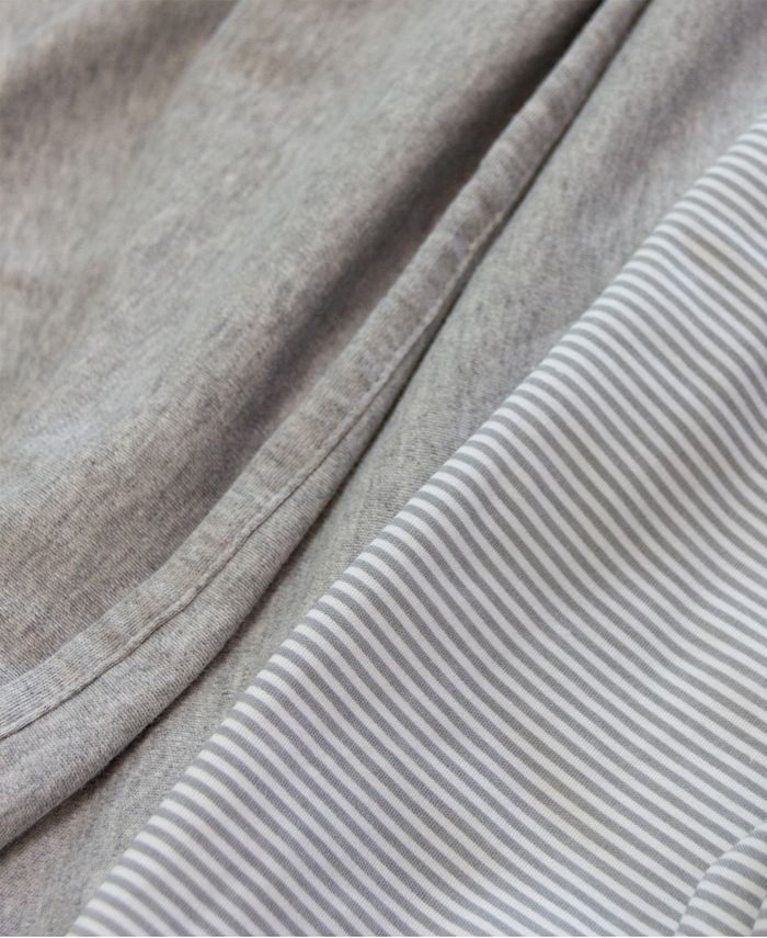Living Textiles 2 Pack Swaddle Grey Marl + Grey Heathered Stripes
