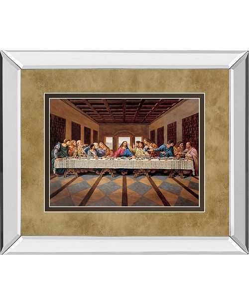 Classy Art Last Supper Mirror Framed Print Wall Art 34 X 40