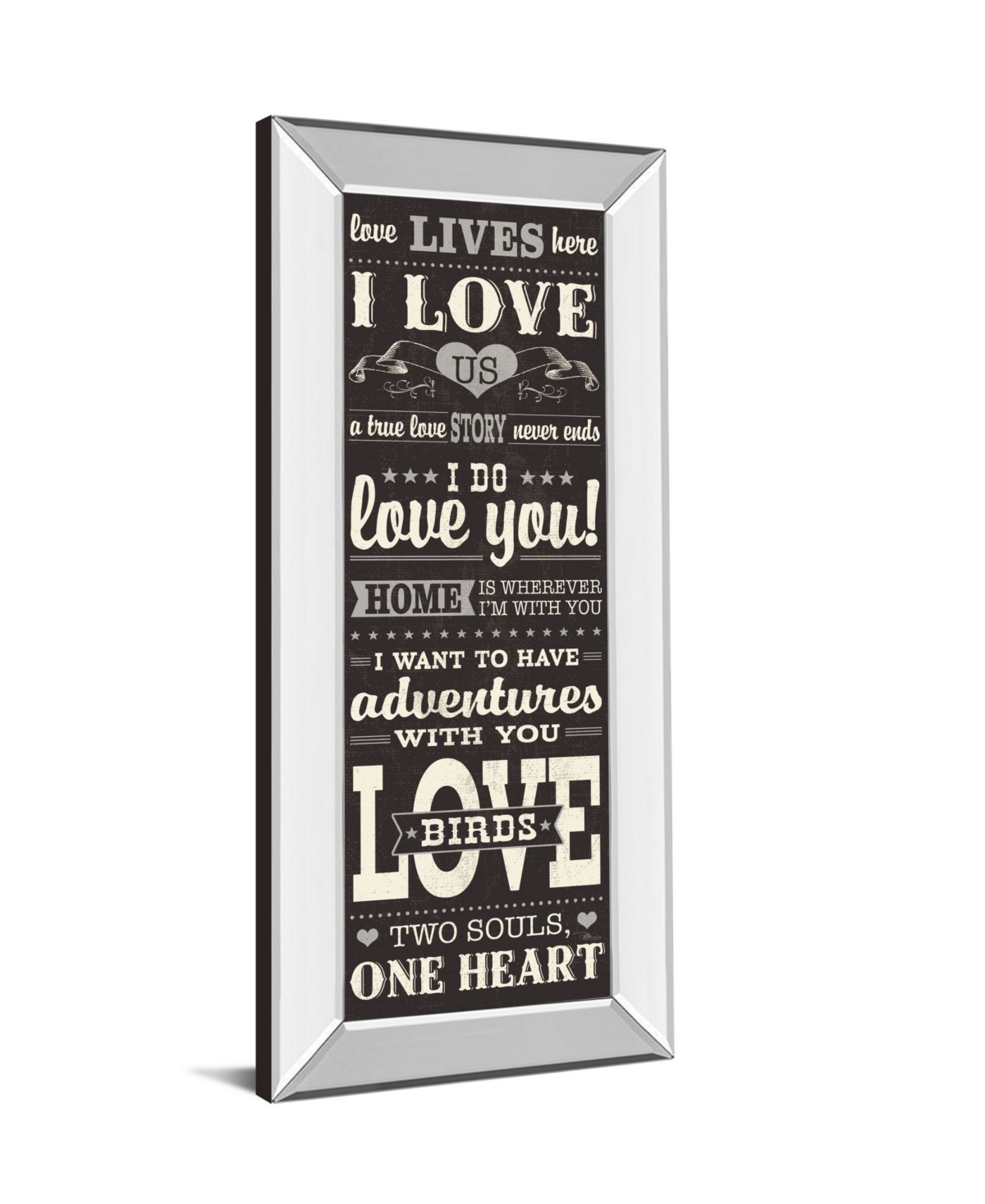 Classy Art L-o-v-e Ill by Pela Studio Mirror Framed Print Wall Art - 18