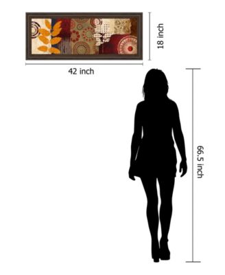 Fall Leaf Panel Il by Michael Marcon Framed Print Wall Art - 18" x 42"