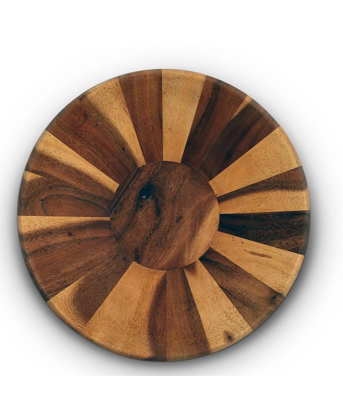 Arthur Court Salad Bowl Acacia Wood Serving for Fruits or Salads Wok