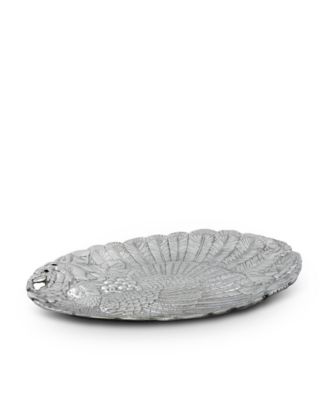 Designs Aluminum Harvest Turkey Oval Platter