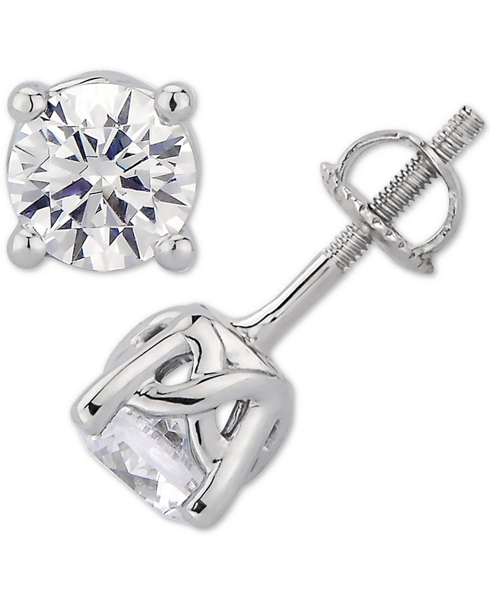 GIA Certified Diamonds - Certified Diamond Stud Earrings (1-1/2 ct. t.w.) Stud Earrings in 14k White Gold