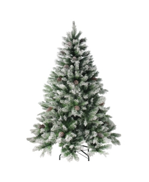 Northlight 6' Flocked Angel Pine Artificial Christmas Tree In Green