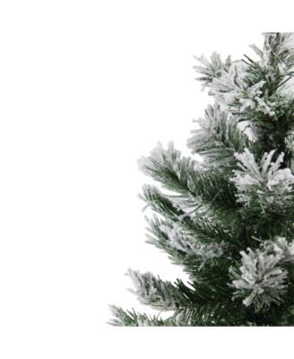 22" Flocked Pine Artificial Christmas Tree in Burlap Base - Unlit