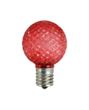 Shop Northlight Pack Of 25 Faceted Led G40 Red Christmas Replacement Bulbs