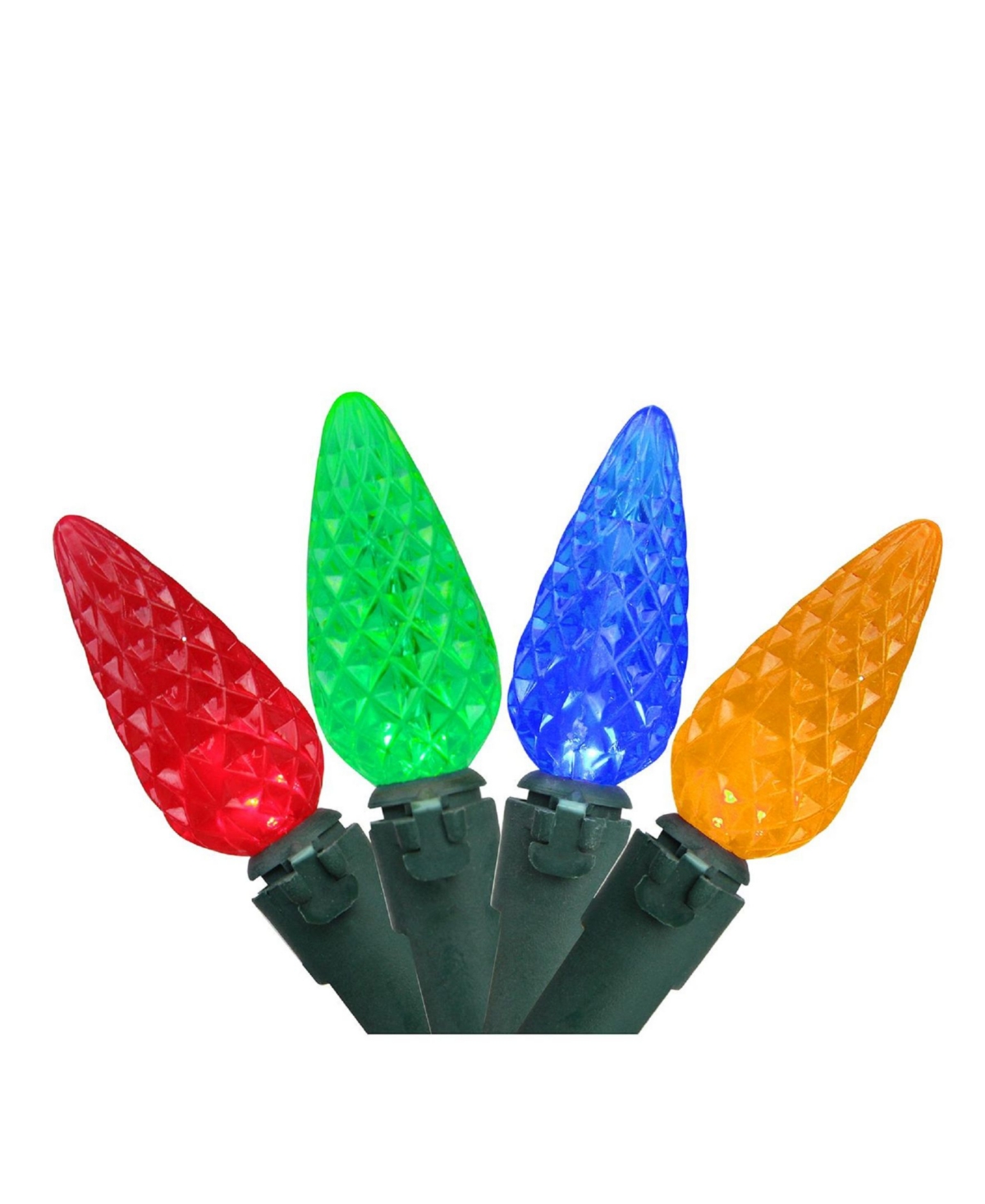 Northlight Set of 70 Multi Colored Led C6 Christmas Lights - Green Wire