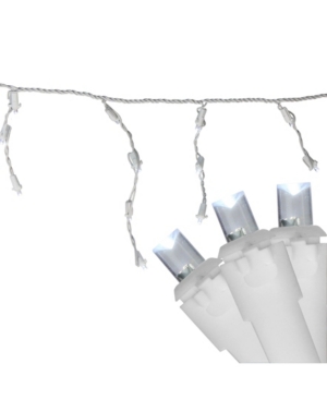 Northlight Set of 100 Pure White Led Wide Angle Icicle Christmas Lights - White Wire