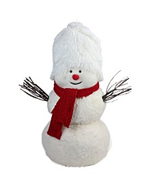 24.5" Snowman with Red Scarf Table Top Decoration