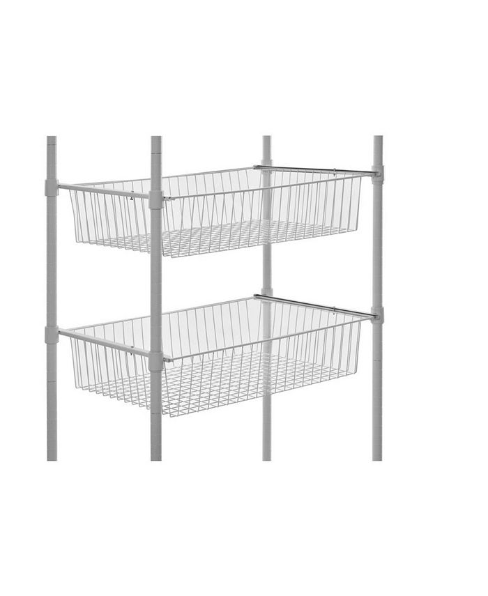 Edsal White Wire 6Shelves 4Hanger Bars Room Steel Closet System