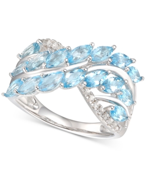 image of Blue Topaz (2-1/3 ct. t.w.) & Diamond (1/10 ct. t.w.) in Sterling Silver
