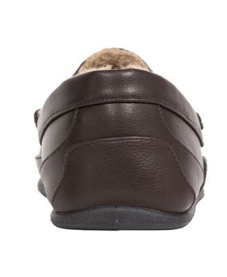 Slipperooz Men's Spun Indoor Outdoor S.U.P.R.O. Sock Cozy Moccasin Slipper