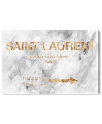 19948 Saint Sulpice Road Sign Marble Canvas Art - 16