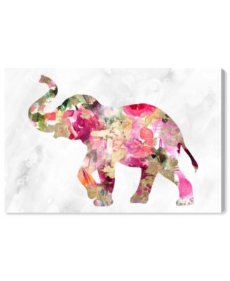 Elephant Floral Canvas Art - 10
